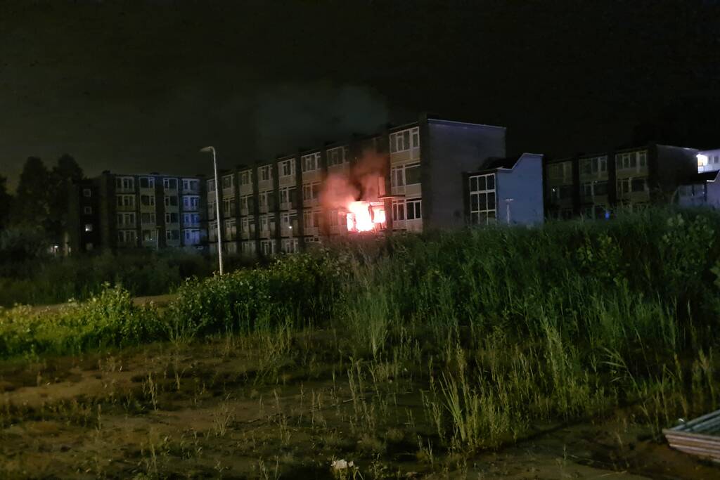 Uitslaande brand in leegstaande flat