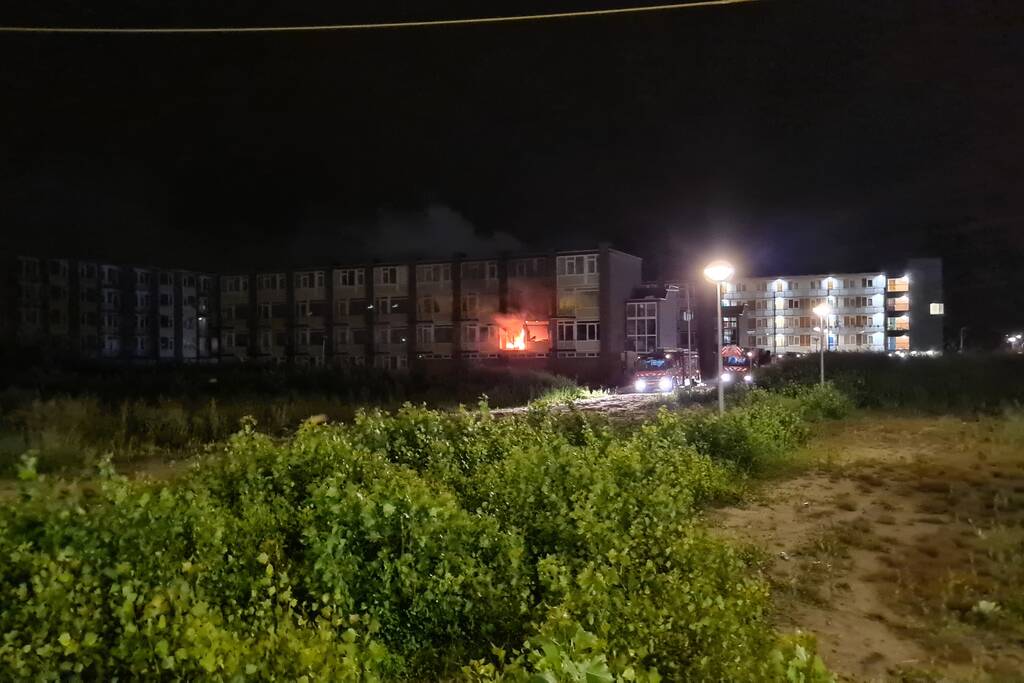 Uitslaande brand in leegstaande flat