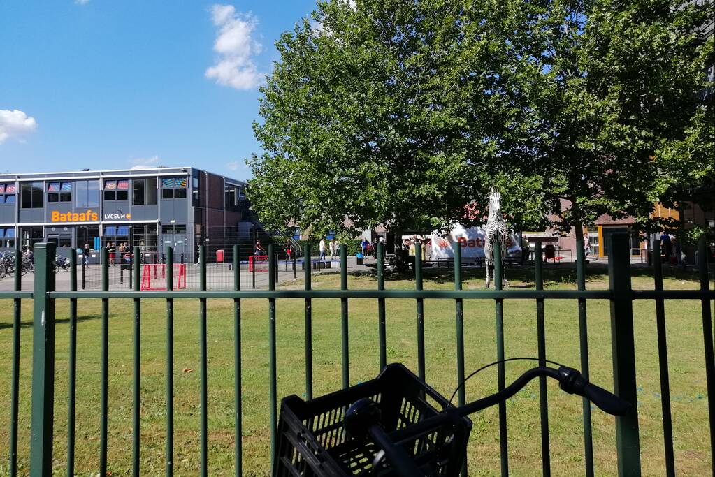 Brand ontstaan in tent bij Bataafs Lyceum