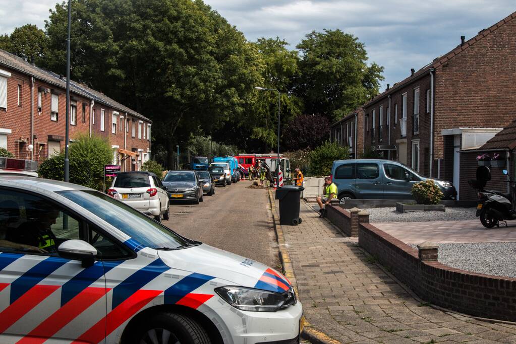 Straat afgesloten na gaslekkage