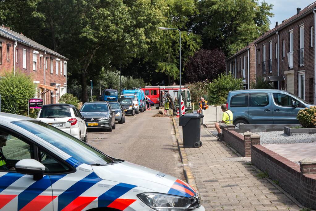 Straat afgesloten na gaslekkage