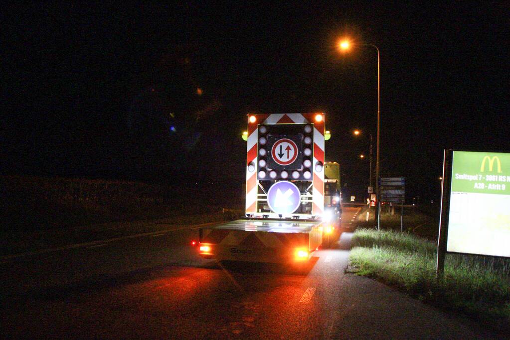 Deel N301 gehele avond afgesloten vanwege opruimwerkzaamheden