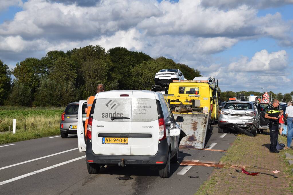 Gewonden bij ongeval met meerdere voertuigen