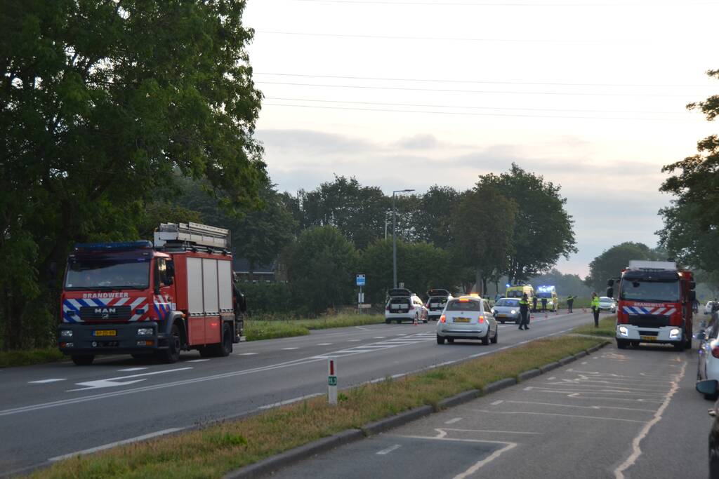 Auto op de kop, bestuurder spoorloos