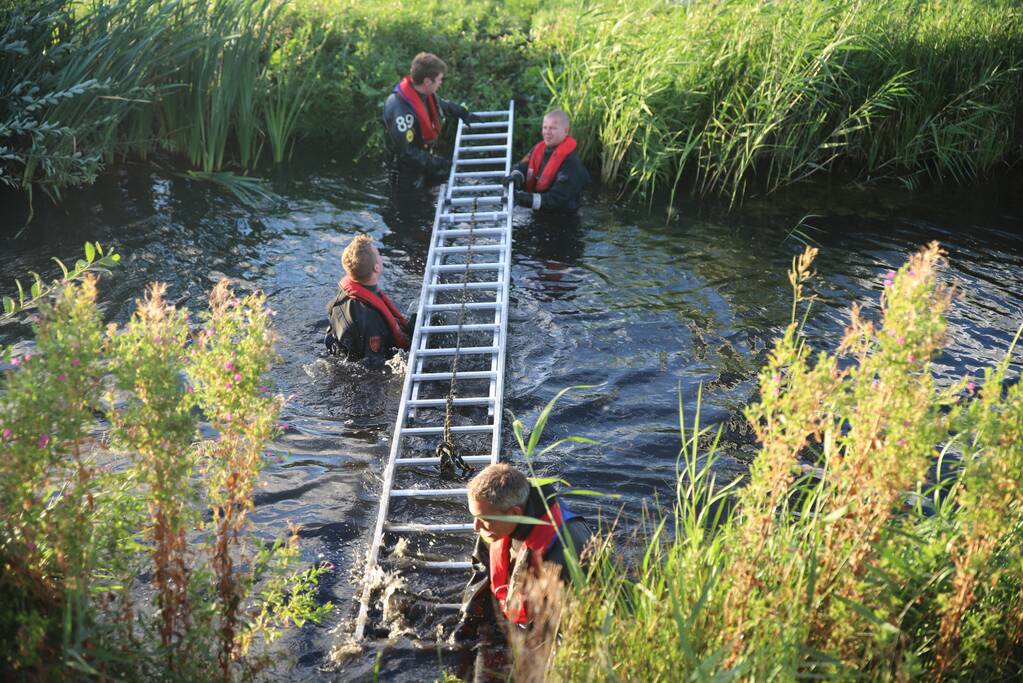 Zoekactie naar boeven in maisveld en water