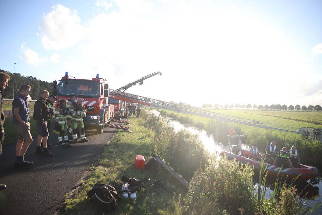 Zoekactie naar boeven in maisveld en water