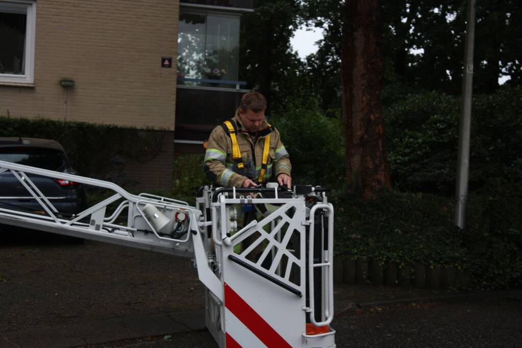 Loshangende takken verwijderd voor ingang