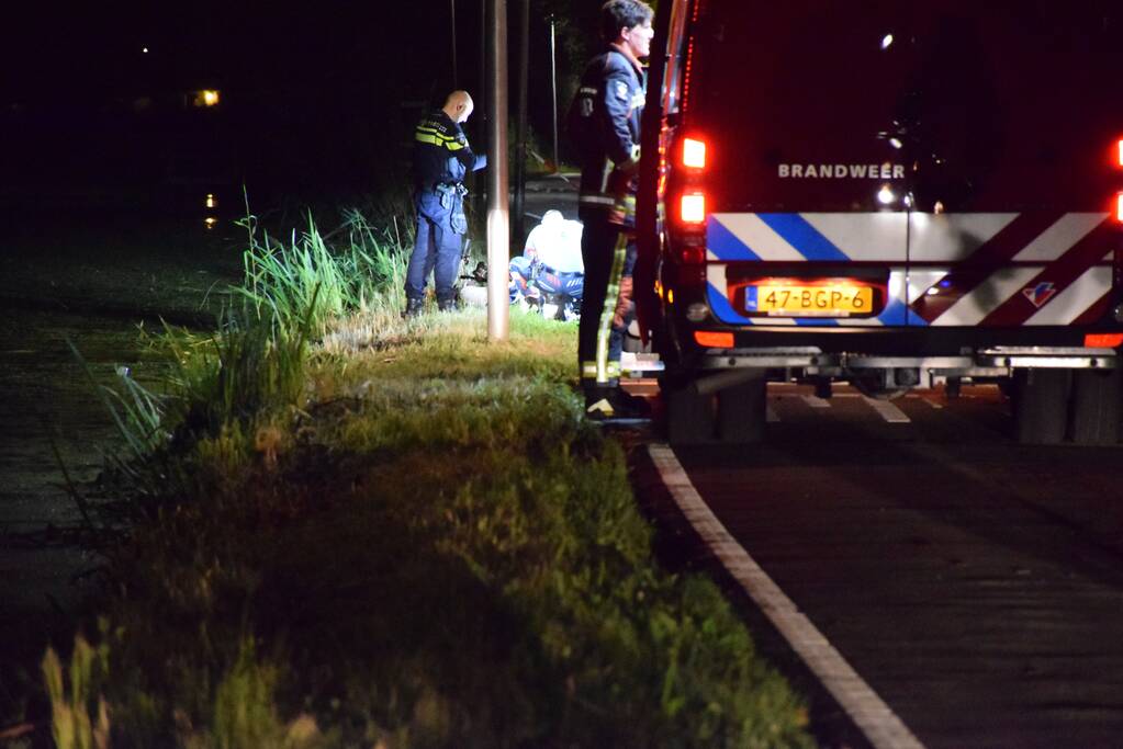 Fietser belandt in het water en raakt zwaargewond