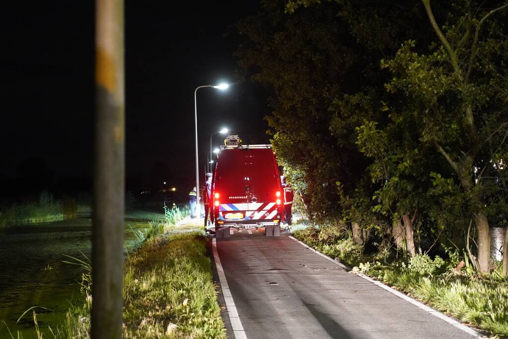 Fietser belandt in het water en raakt zwaargewond