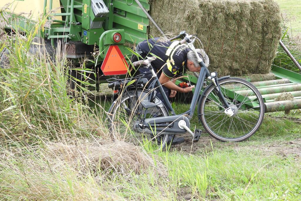 E-biker komt in botsing met grootpakpers