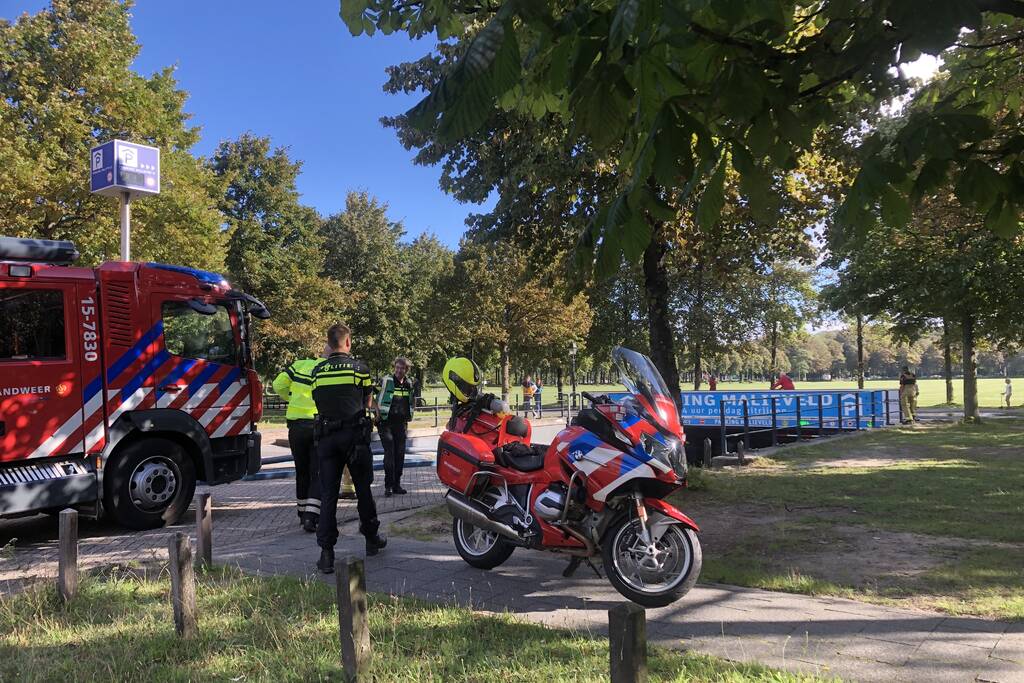 Brand in parkeergarage Malieveld