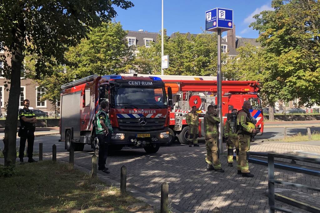 Brand in parkeergarage Malieveld