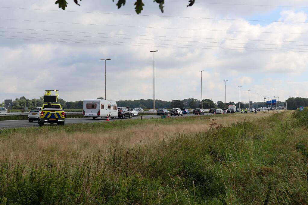 Wederomkop-staartbotsing op afrit A30