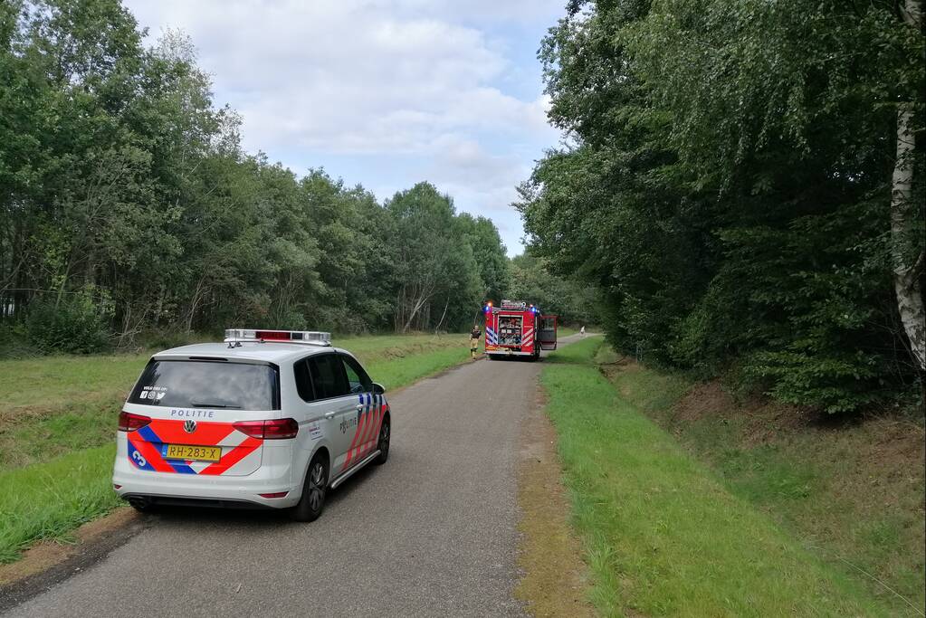 Brand in bosschage snel uit