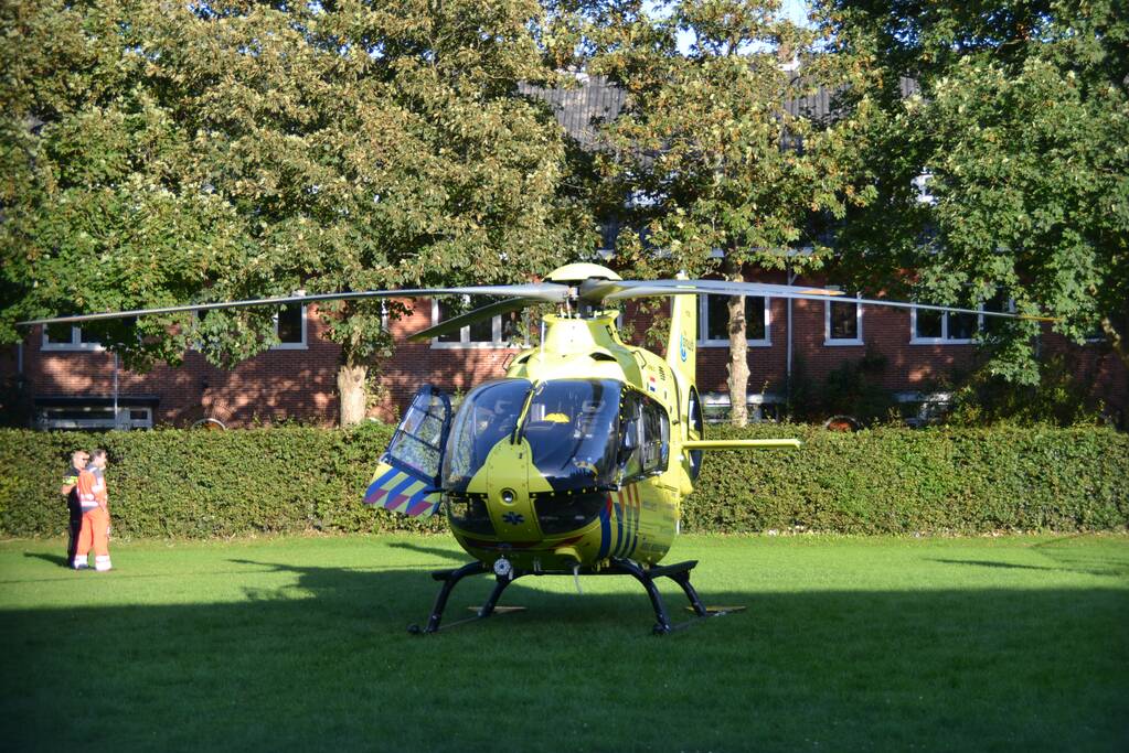 Traumahelikopter landt voor incident