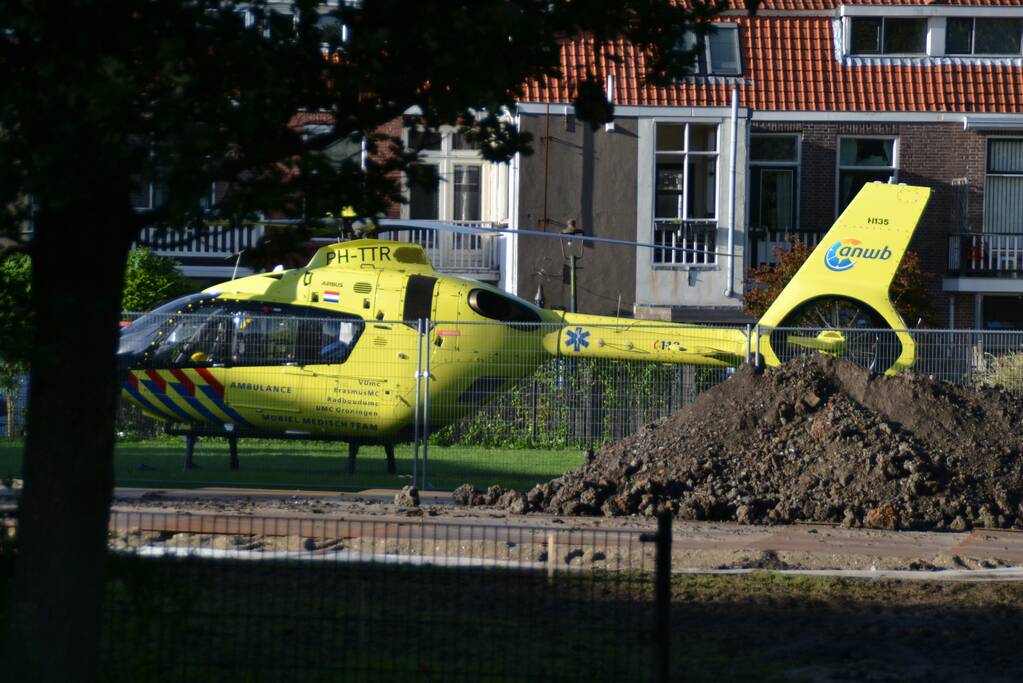 Traumahelikopter landt voor incident