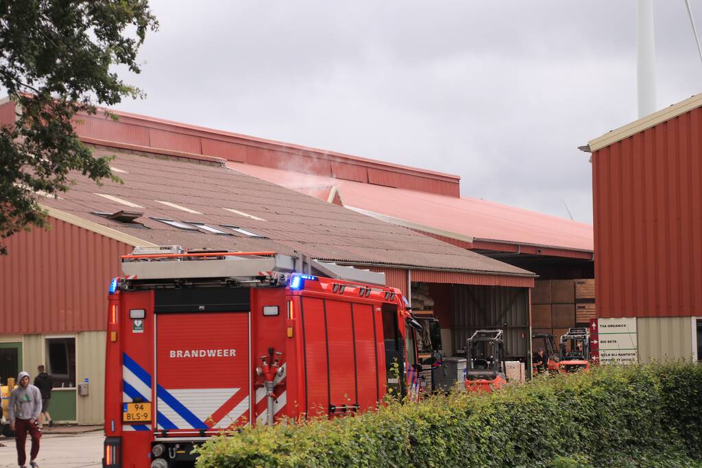 Grote brand in loods Van Andel Bio