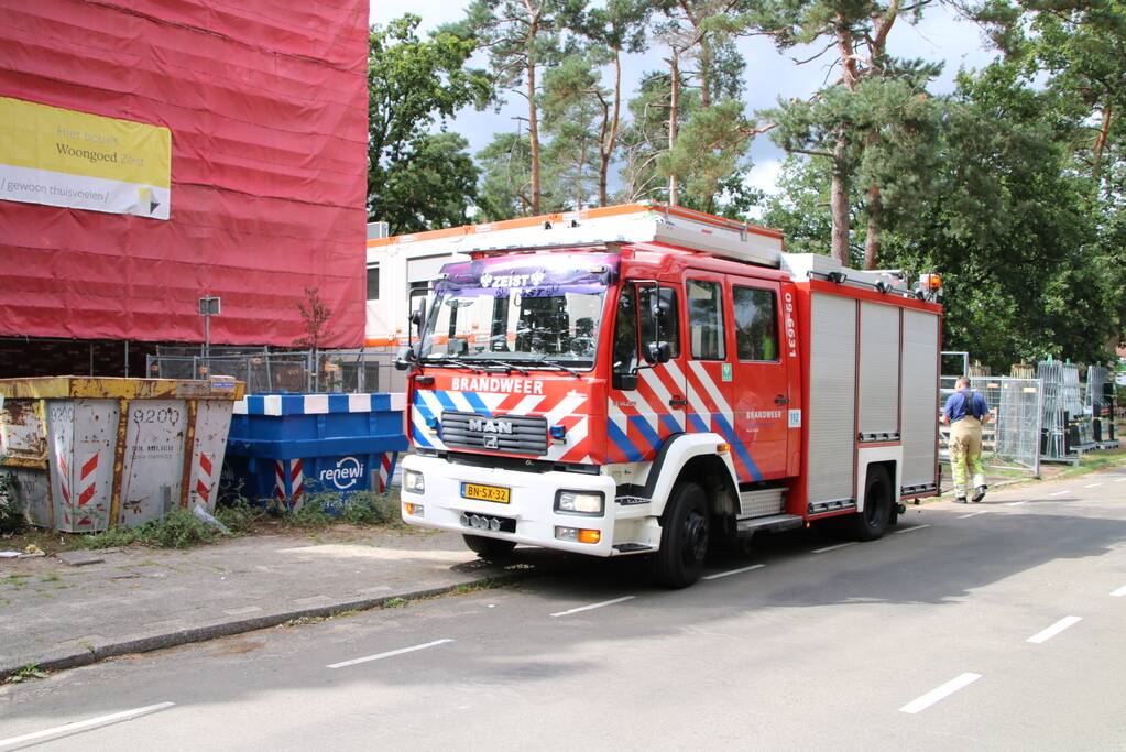 Gaslek ontstaan op bouwplaats