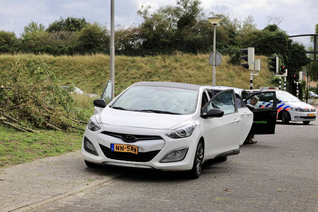 Kop-staartbotsing voor stoplicht