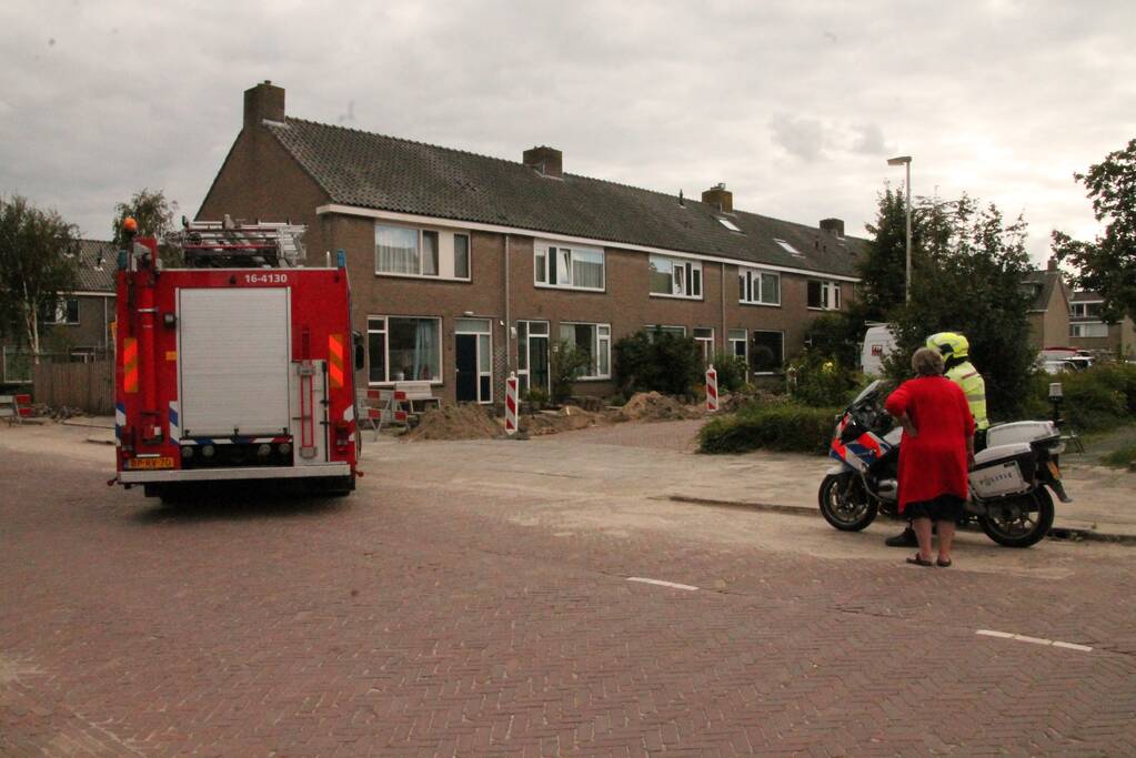 Gasleiding geraakt door graafwerkzaamheden