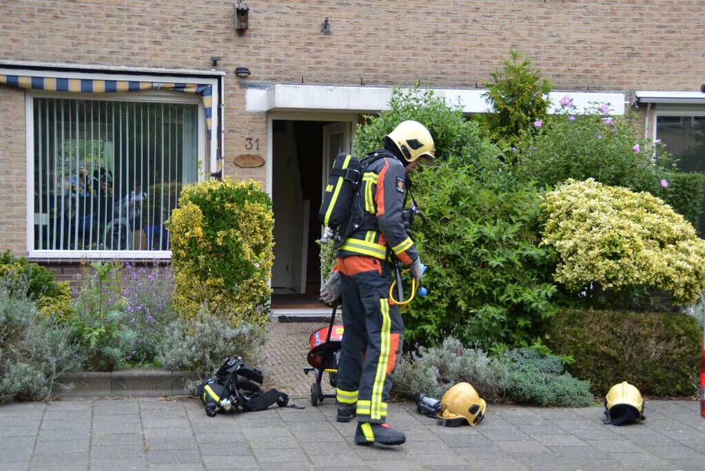 Brand in keuken van woning