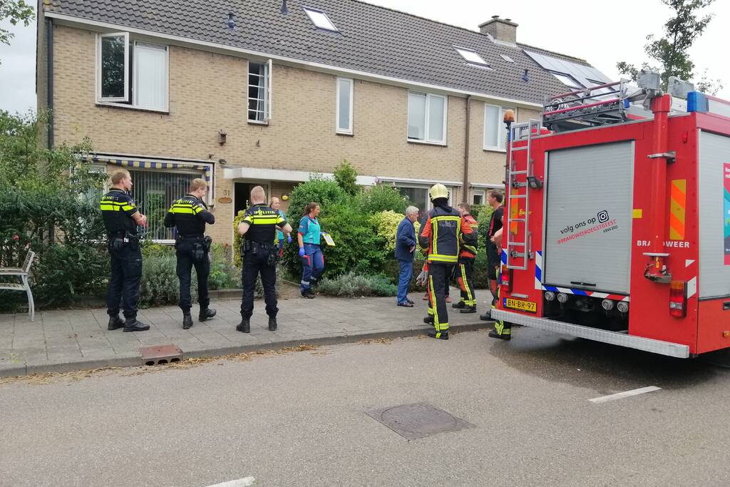 Brand in keuken van woning