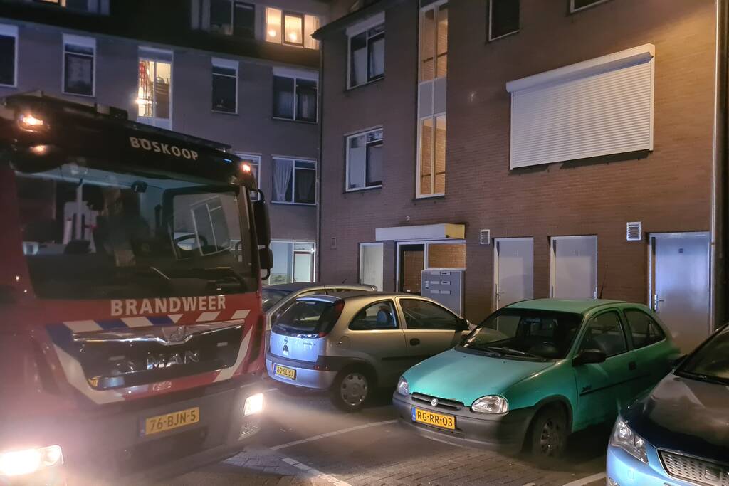Flinke brand in kelderbox