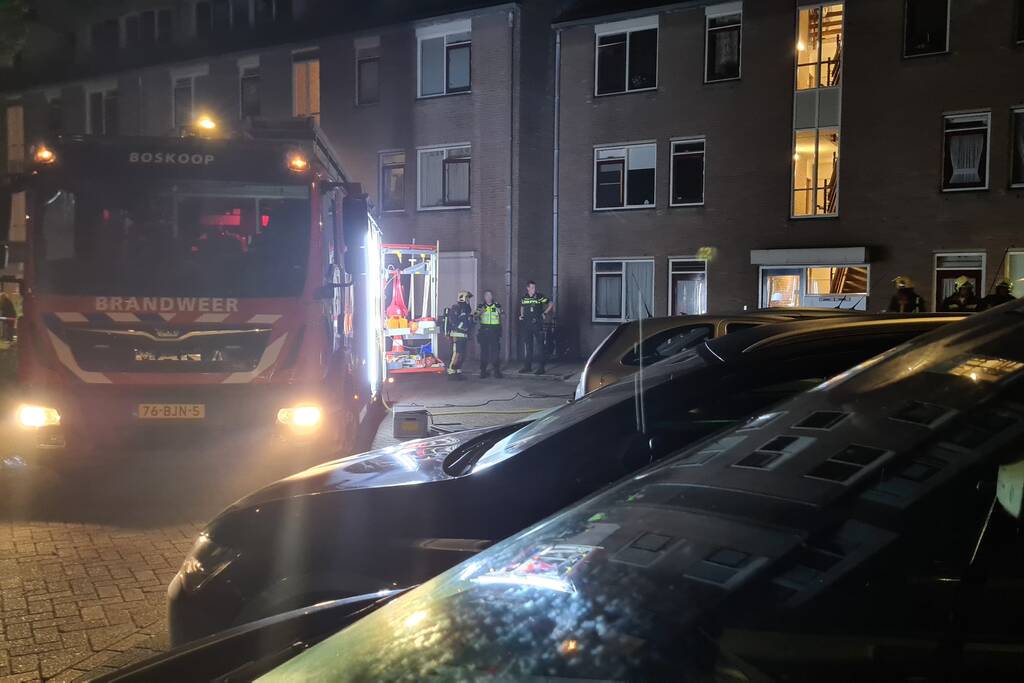 Flinke brand in kelderbox