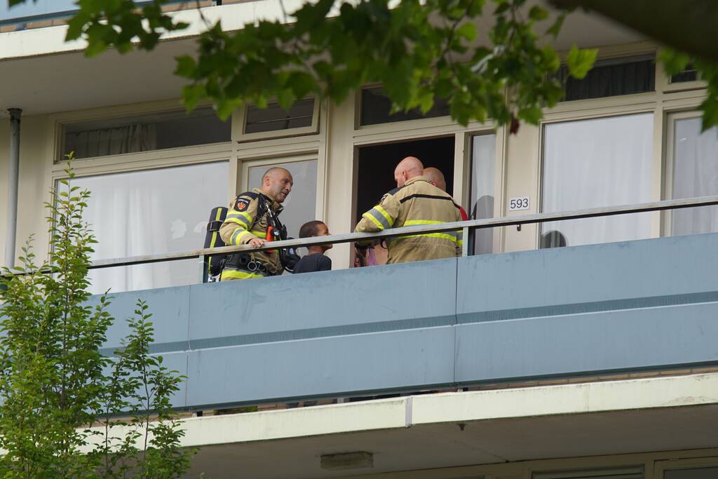 Brand op tweede verdieping flatgebouw