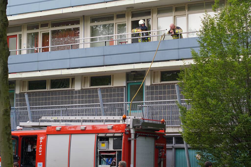 Brand op tweede verdieping flatgebouw