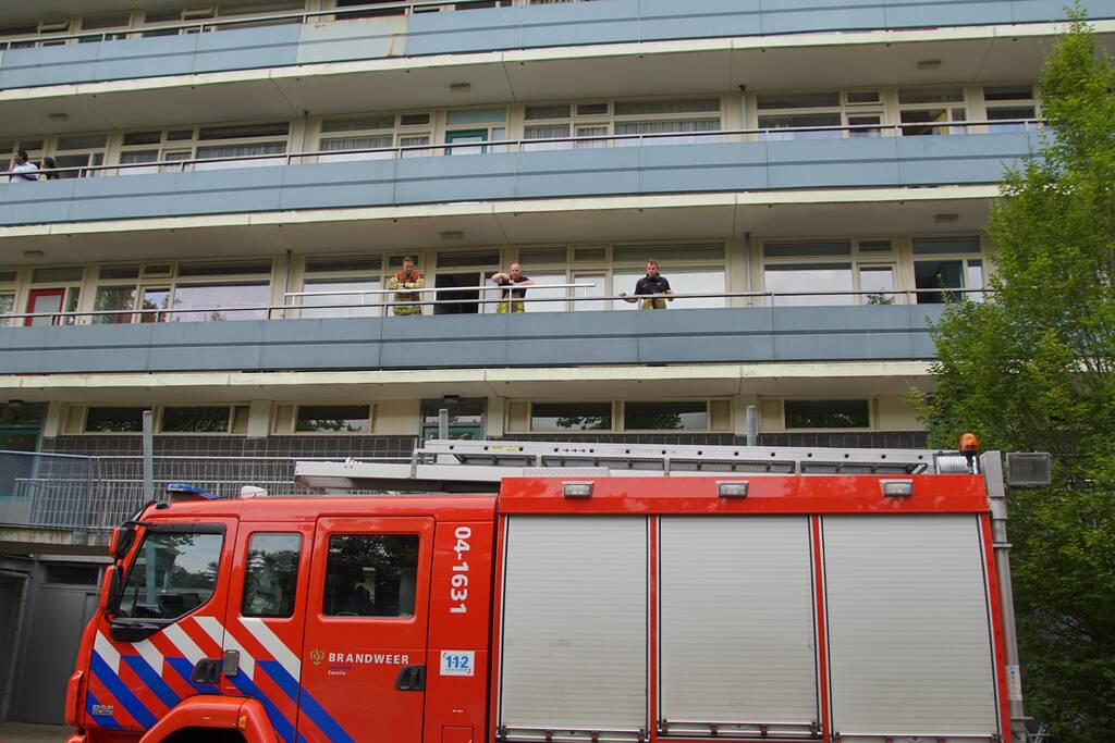 Brand op tweede verdieping flatgebouw