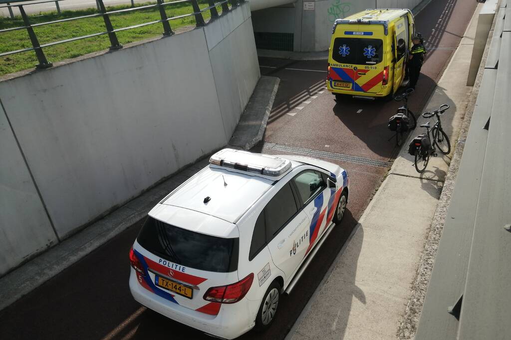 Fietser komt ten val