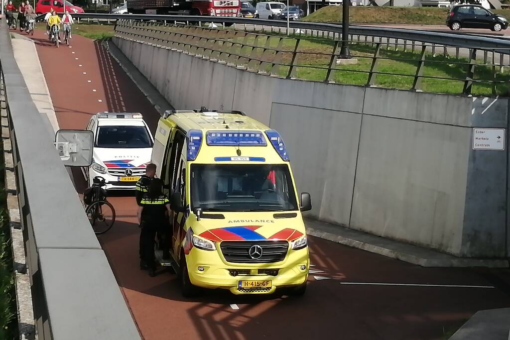 Fietser komt ten val