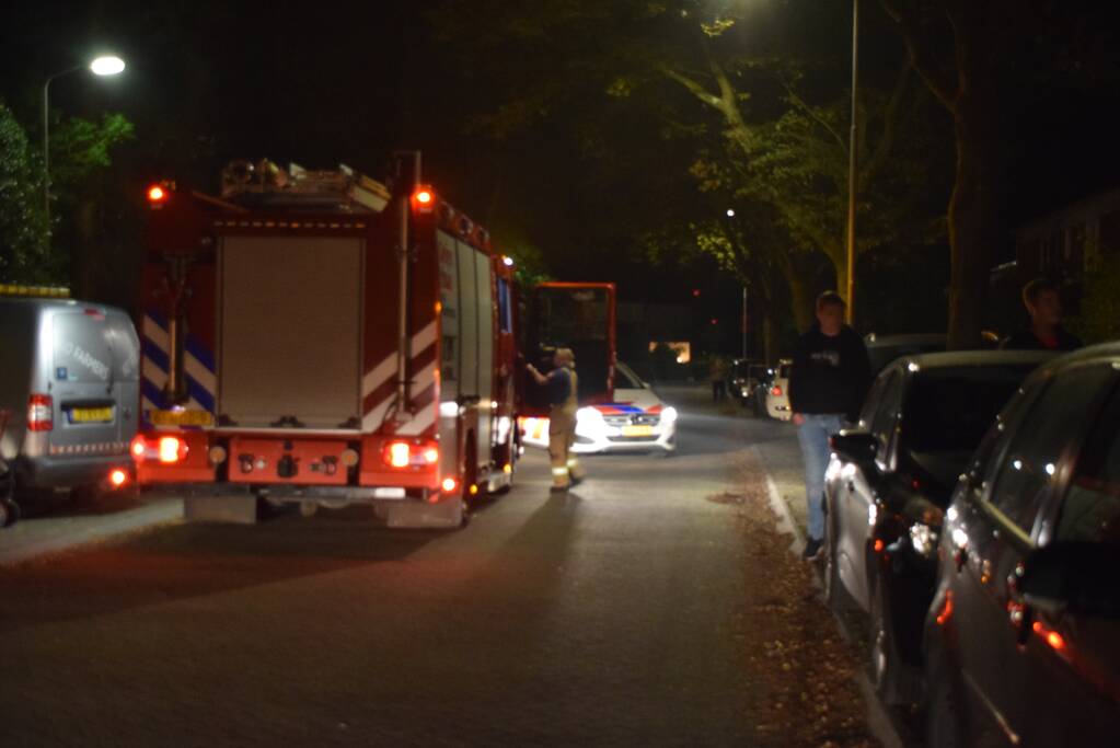 Brand in keuken van flatwoning