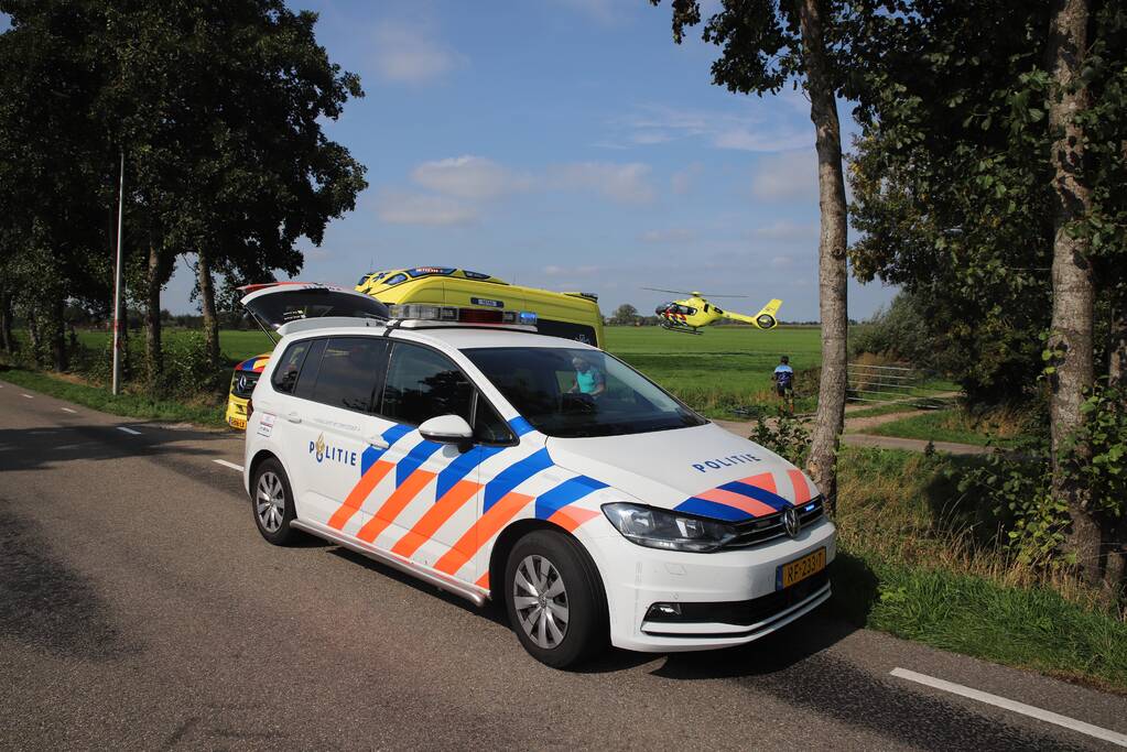 Wielrennen ernstig gewond na valpartij