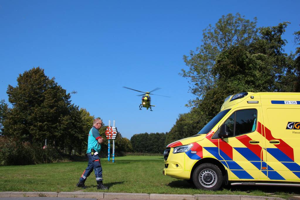 Traumahelikopter ingezet voor incident