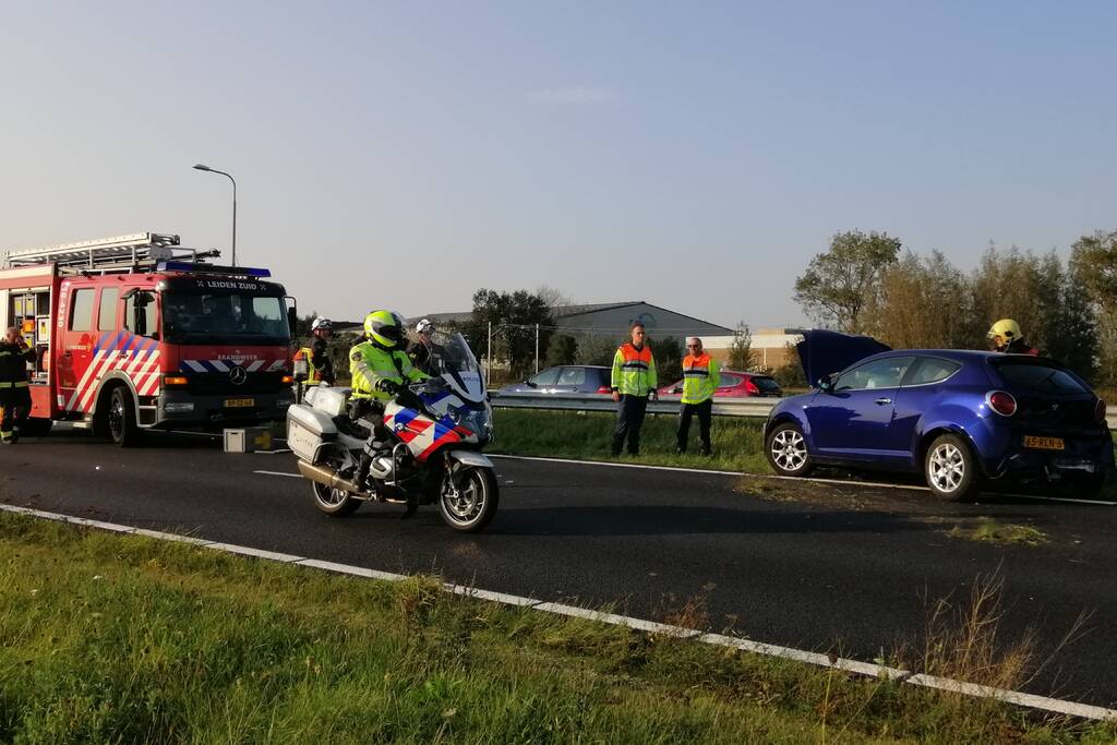 Veel schade na kop-staart botsing