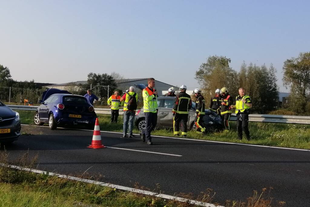 Veel schade na kop-staart botsing