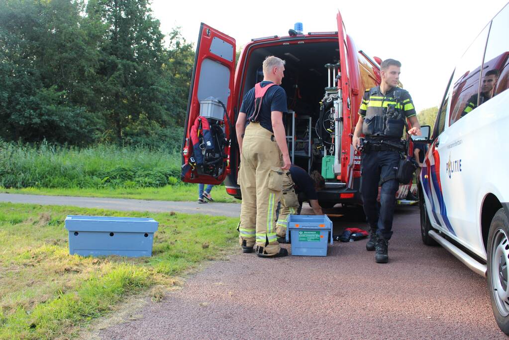 Zoekactie in sloot na aantreffen van kinderfiets