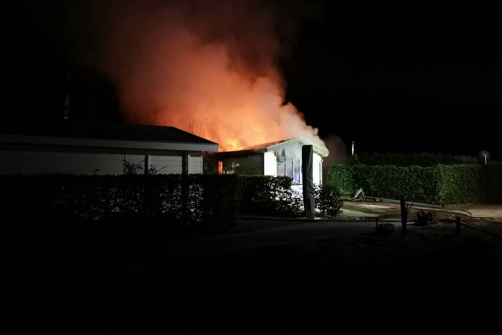 Flinke uitslaande brand in chalet
