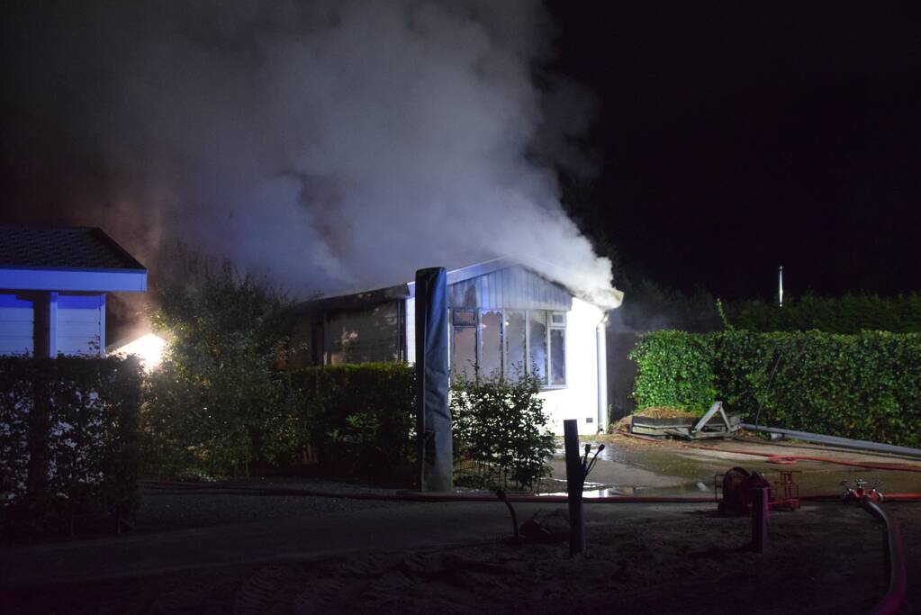 Flinke uitslaande brand in chalet
