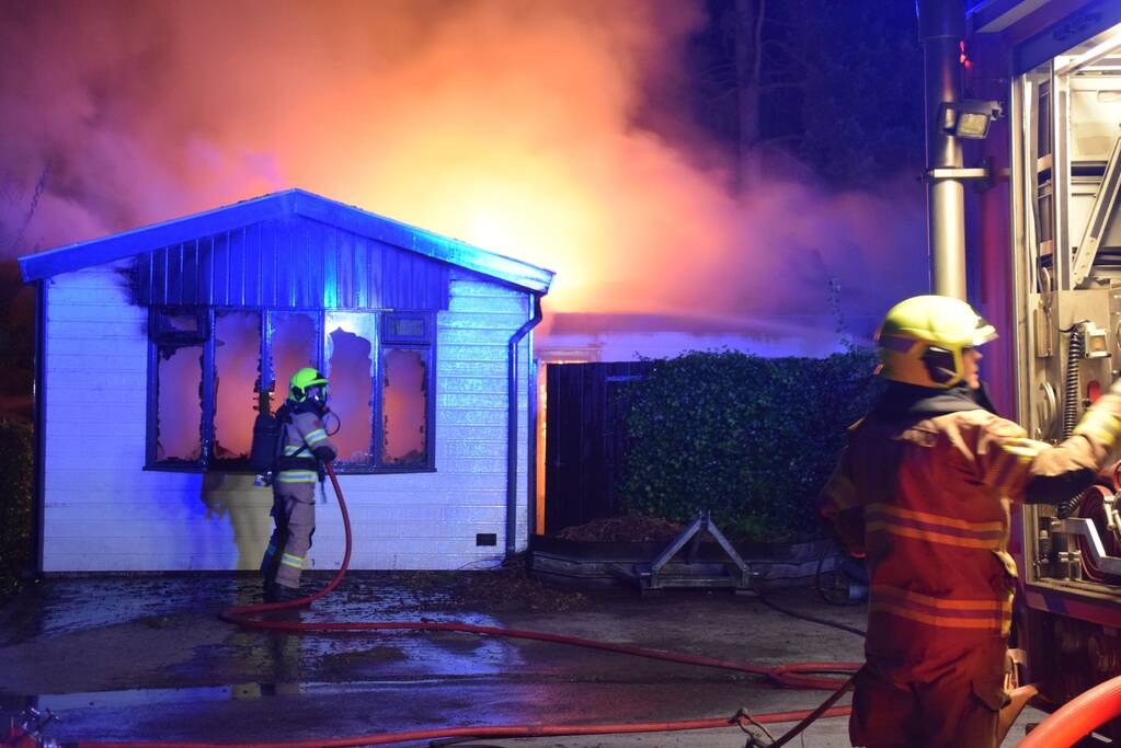 Flinke uitslaande brand in chalet