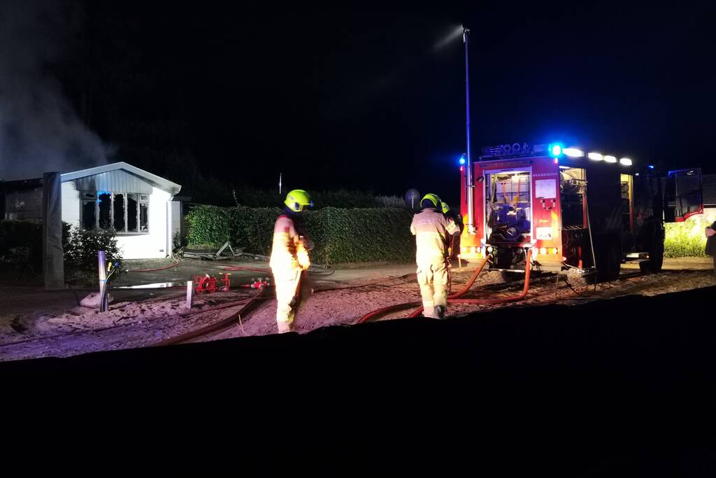 Flinke uitslaande brand in chalet