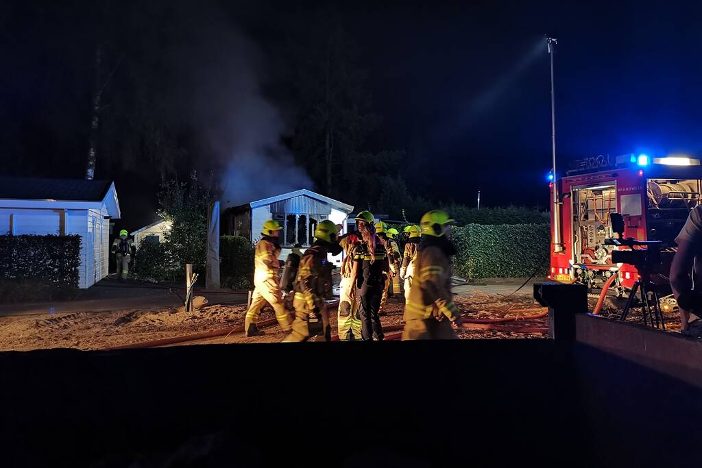 Flinke uitslaande brand in chalet