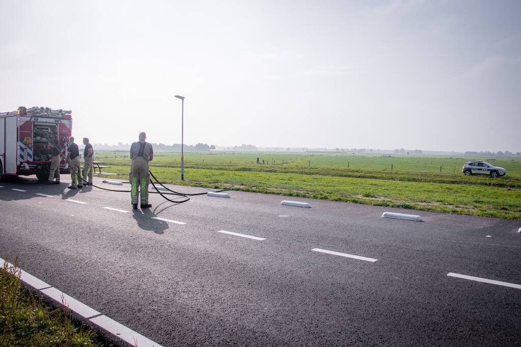 Brandende barbecue-resten snel geblust