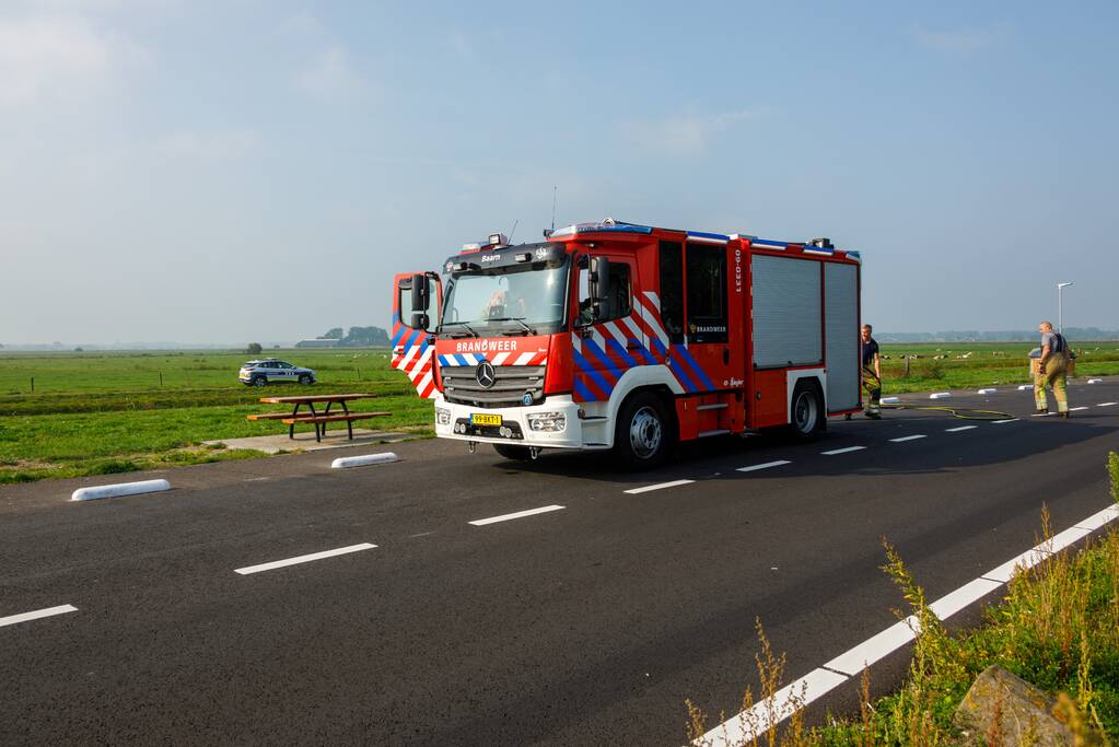 Brandende barbecue-resten snel geblust