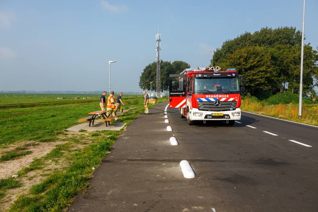 Brandende barbecue-resten snel geblust