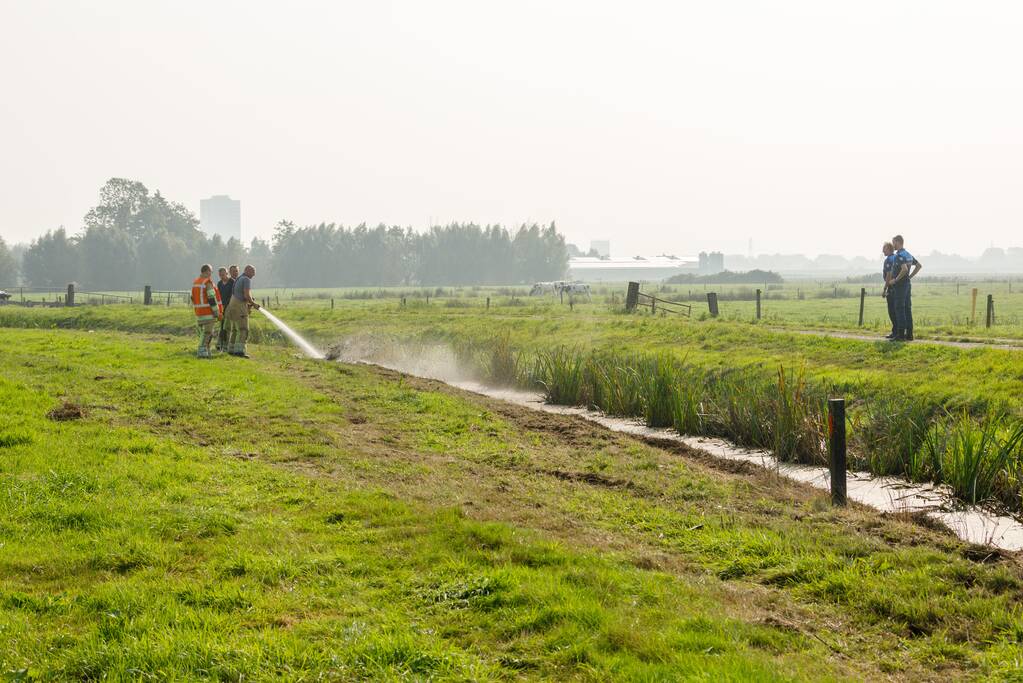 Brandende barbecue-resten snel geblust