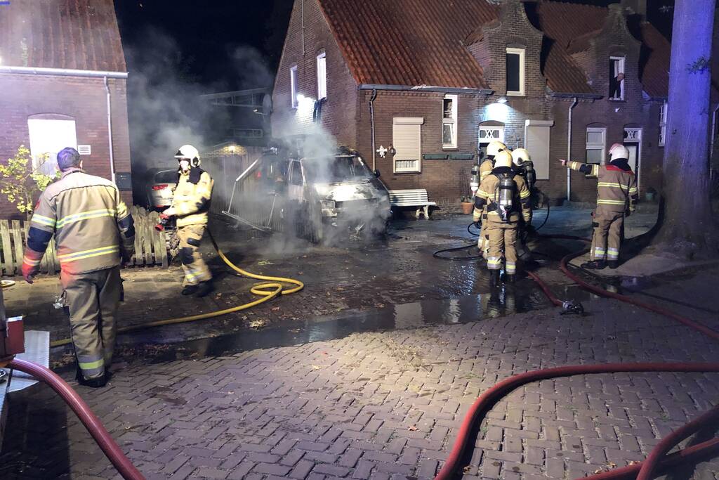 Camper verwoest door brand