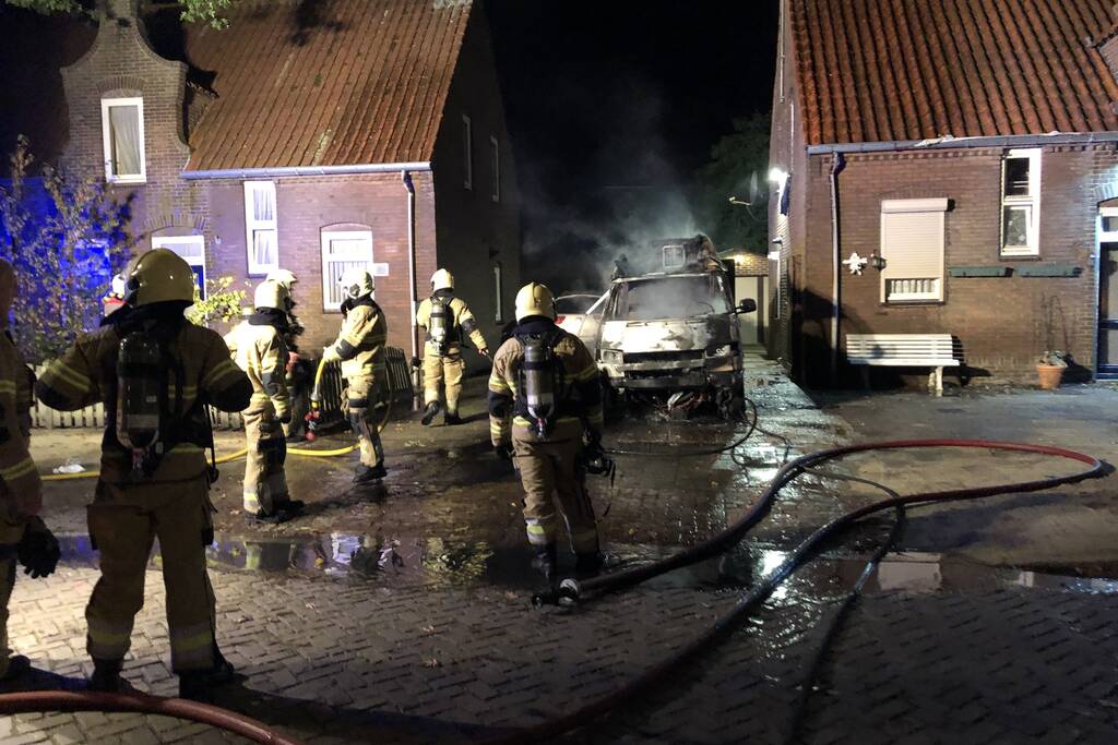 Camper verwoest door brand